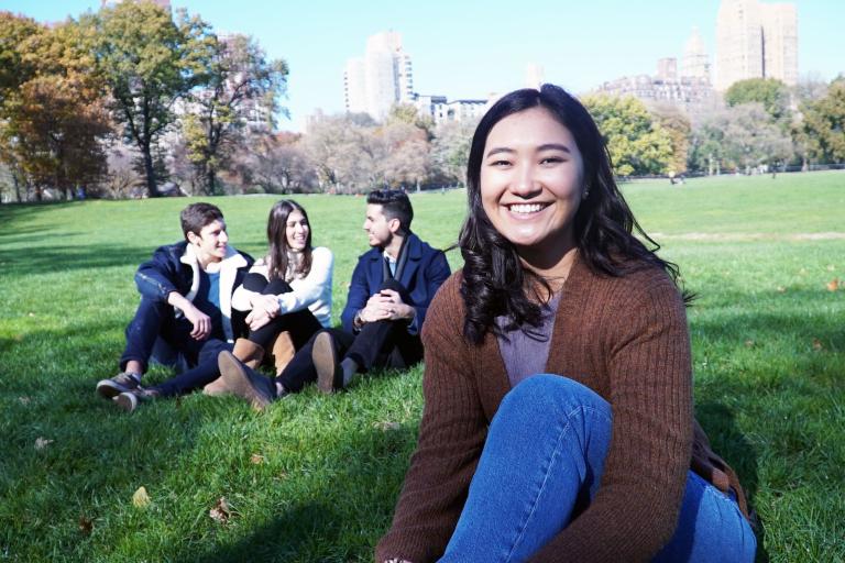 estudiantes en central park