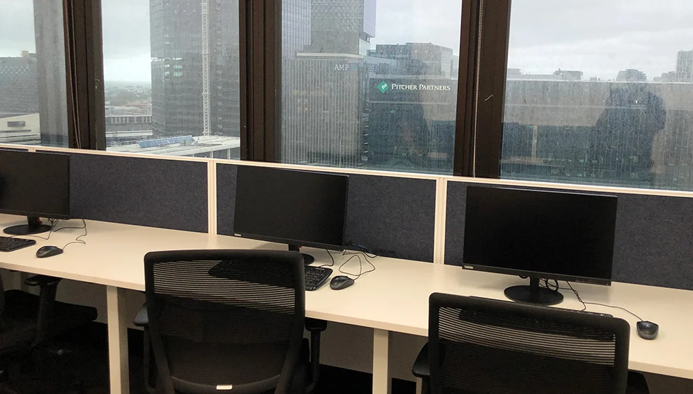 zona de estudio con vista a la ciudad