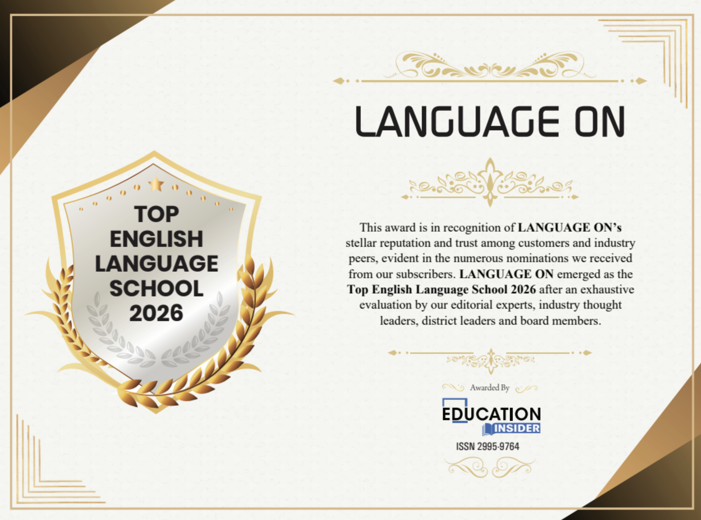 Certificado de Education Insider